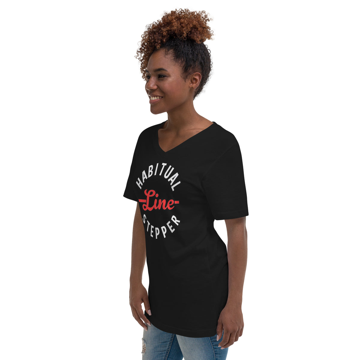 Habitual Line Stepper Unisex Short Sleeve V-Neck T-Shirt